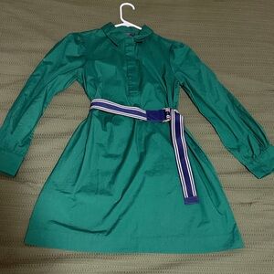 Vineyard Vines Green Dress with Striped Belt